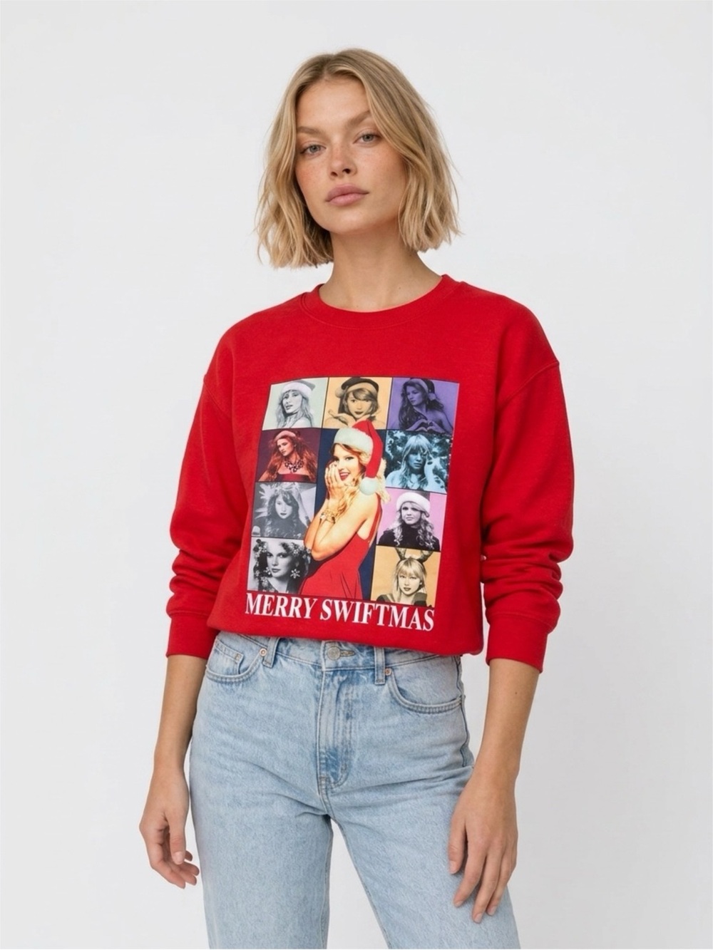 TAYLOR SWIFT MERRY SWIFTNESS CHRISTMAS SWEATSHIRT Size M